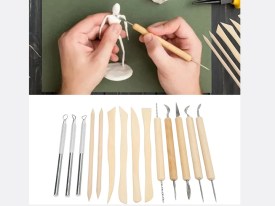 Kit arcilla 14 piezas estuche 